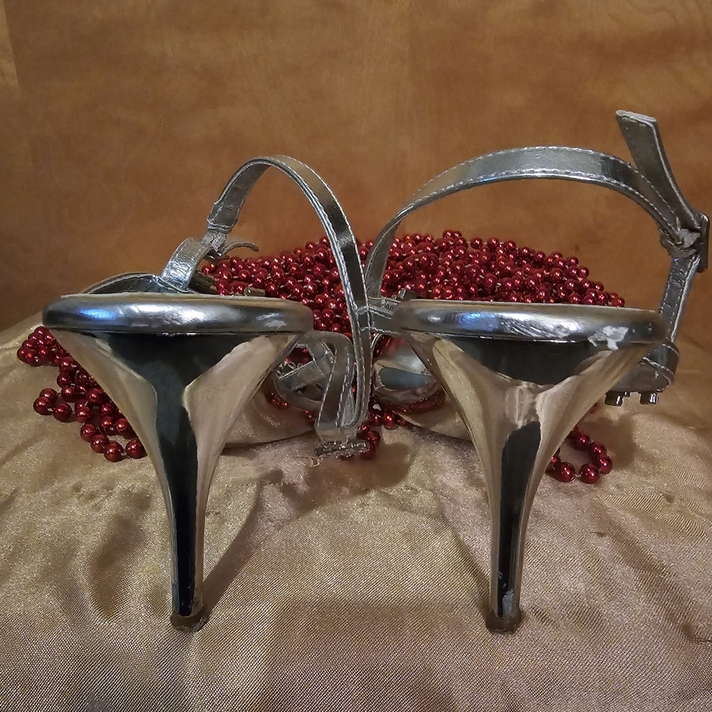 Silver Rhinestone sandals - Picture 5 of 5